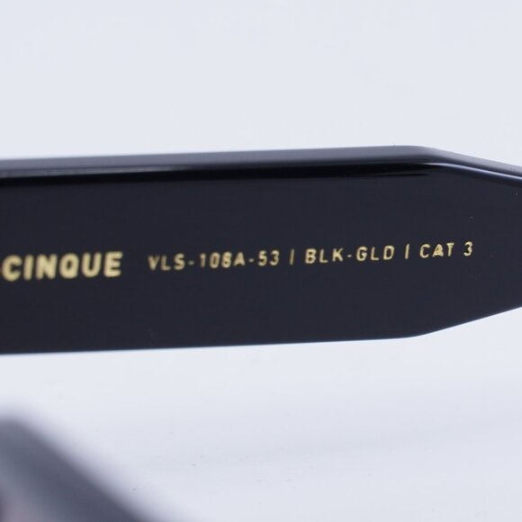 Valentino V-CINQUE VLS-108A Sunglasses Black Rectangle Frame, Rose Lenses - Picture 6 of 10